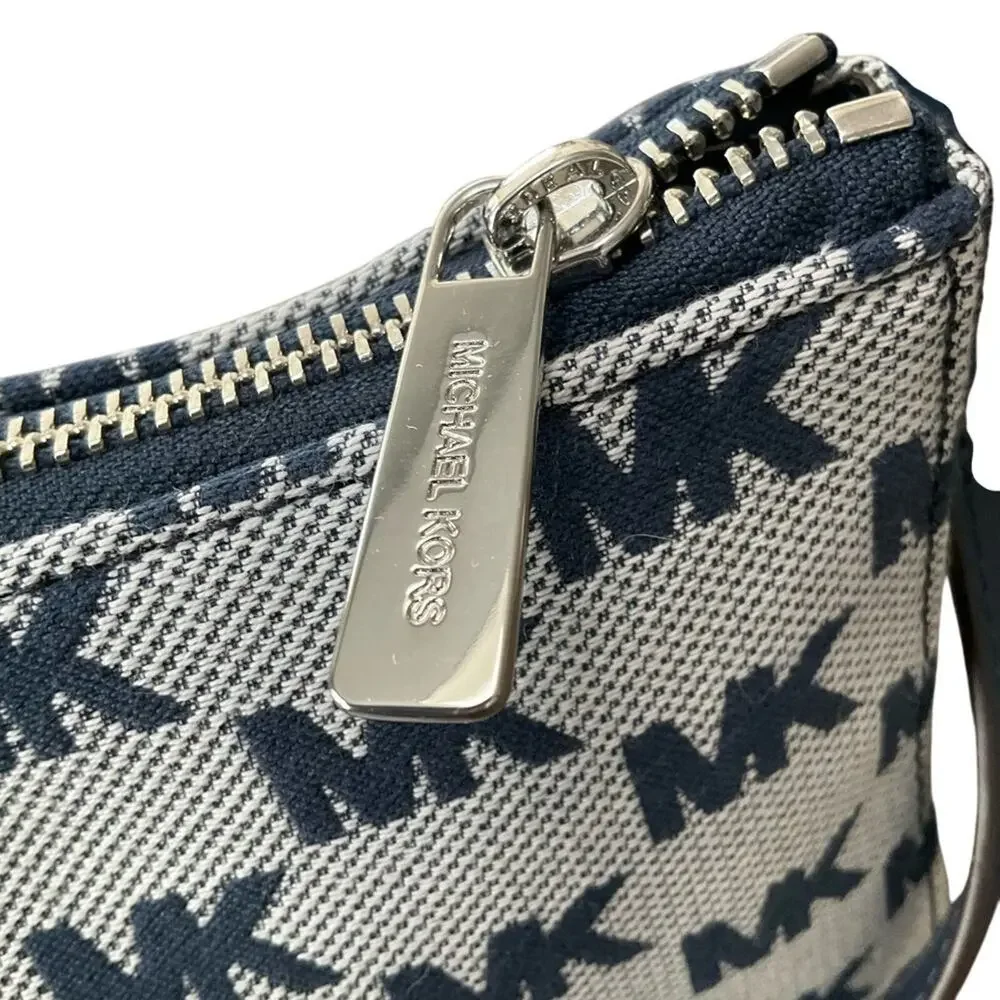 Michael Kors Vincent Logo Jacquard Pochette with Card Case NWT